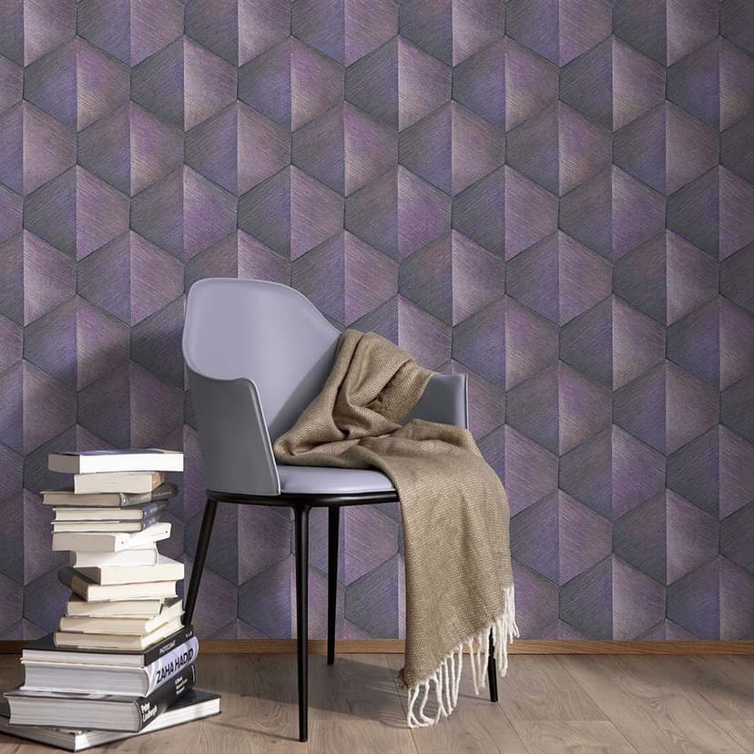 papel pintado 3D, papel pintado con motivo Fashion for Walls 4 de Guido Maria Kretschmer morado