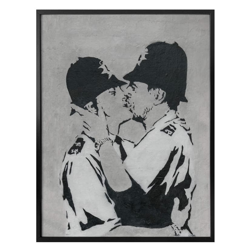 Póster Banksy - Policías besándose