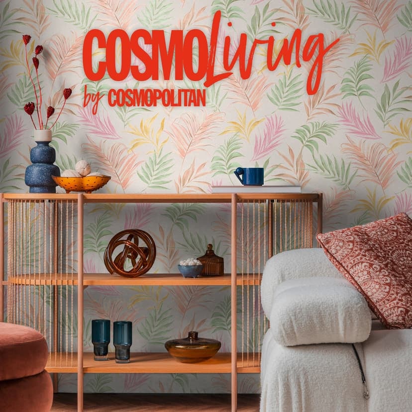 Papel pintado COSMOPOLITAN con hojas de colores - Papel pintado no tejido floral cocina dormitorio