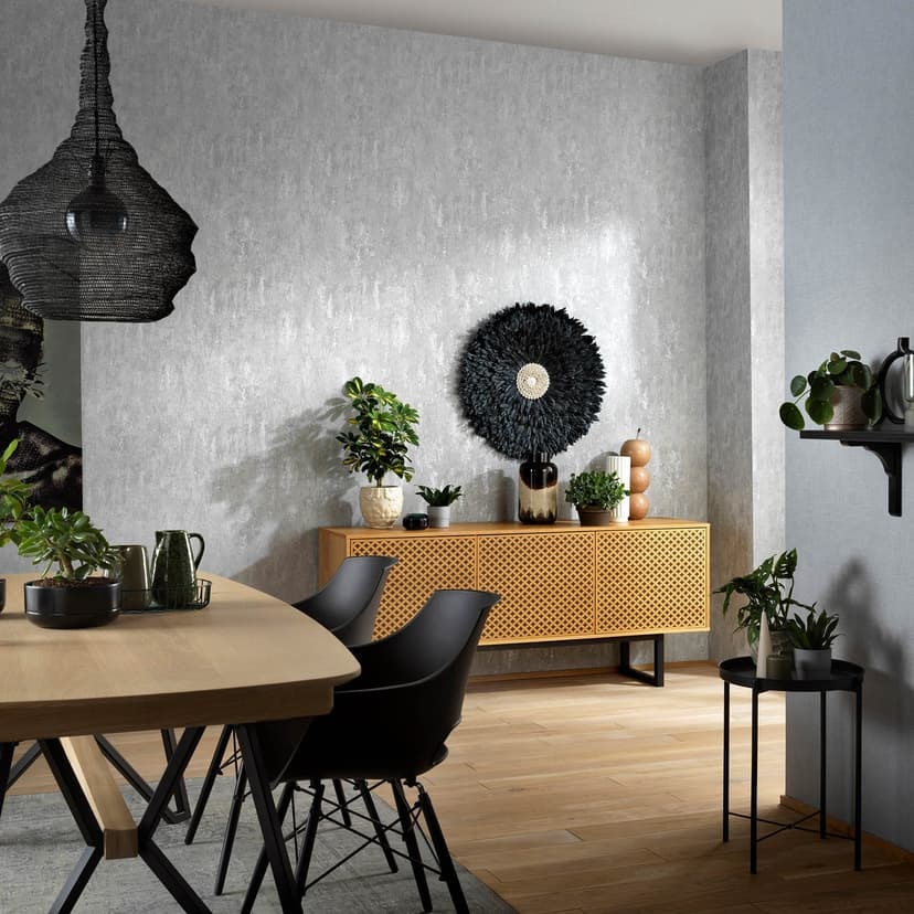 Papel pintado no tejido Erismann Casual Chic gris