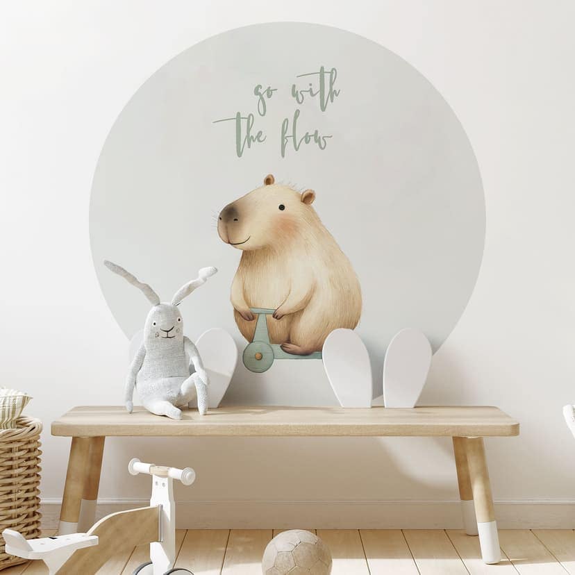 Vinilo decorativo infantil Vinilo decorativo Carpincho en Rollo - Redondo