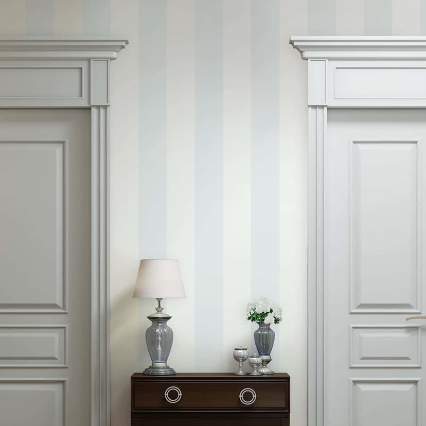 Papel pintado no tejido moderno a rayas en azul