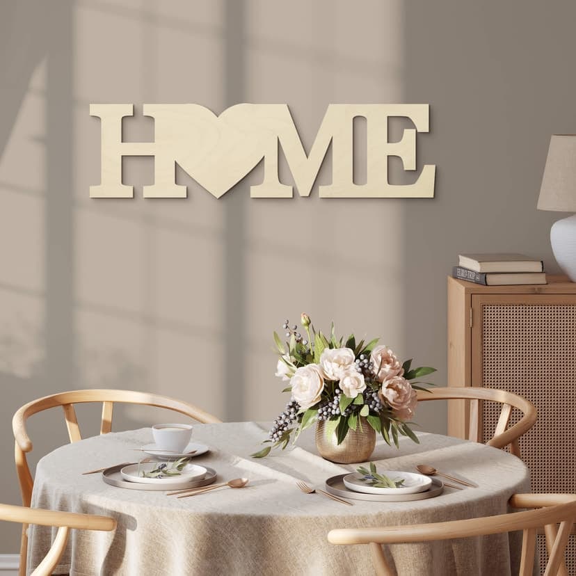 Letras de madera Home-Heart