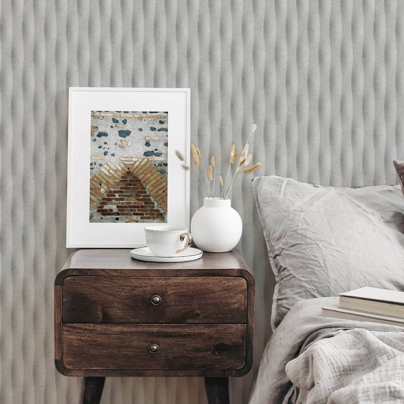 Guido Maria Kretschmer papel pintado gráfico Concrete Illusion Fashion para pared 5 gris claro