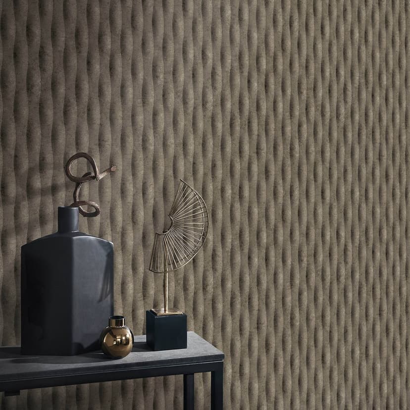 Guido Maria Kretschmer papel pintado gráfico Concrete Illusion Fashion para pared 5 marrón