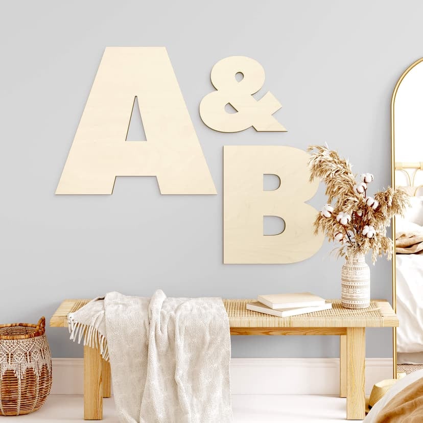 Letras de madera chopo - letras simples Futura