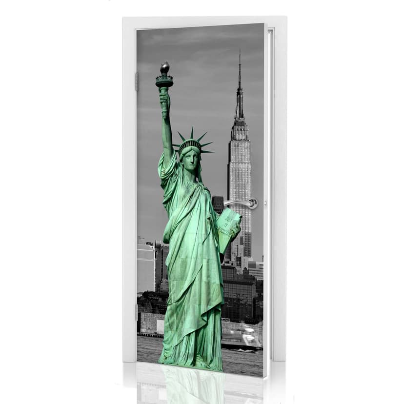 Diseño de puerta Estatua de la Libertad 91x200 cm