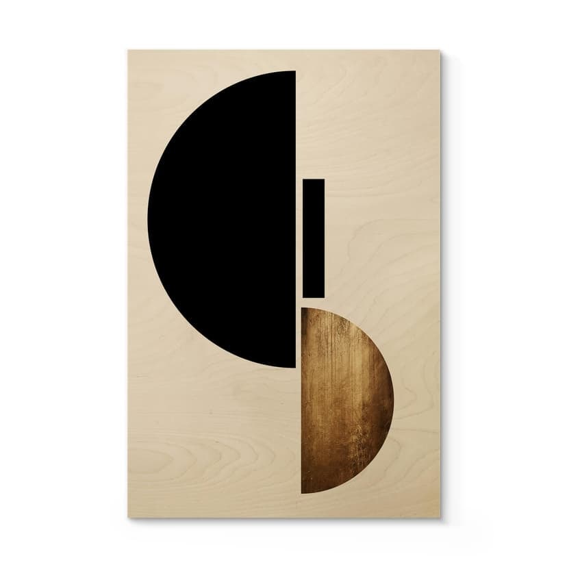 Cuadro de madera Cubistika - Gofrado dorado