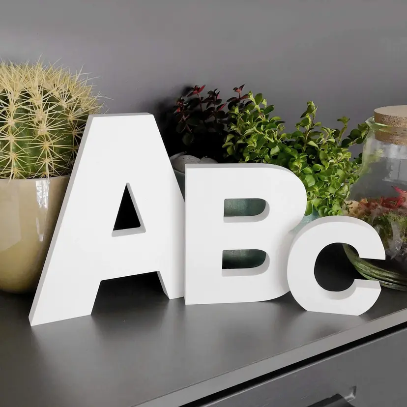 letras decorativas 3D blancas - personalizadas - Suiza