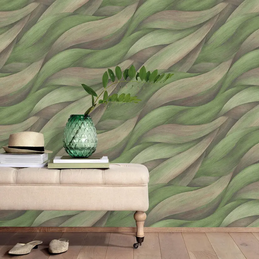 Papel pintado no tejido Erismann Casual Chic verde