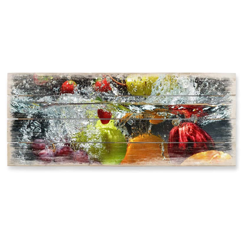 Cuadro de madera Fruta refrescante - Panorama