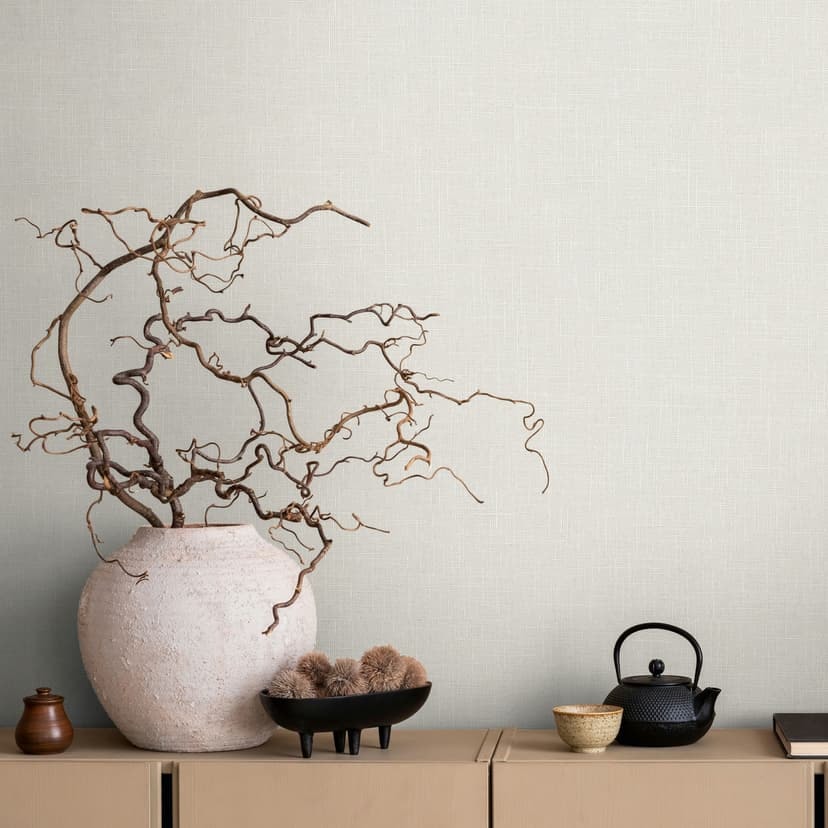Papel pintado no tejido textil, liso texturado moderno mate en marrón