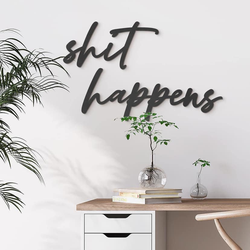3D lettering shit happens - Decoración MDF