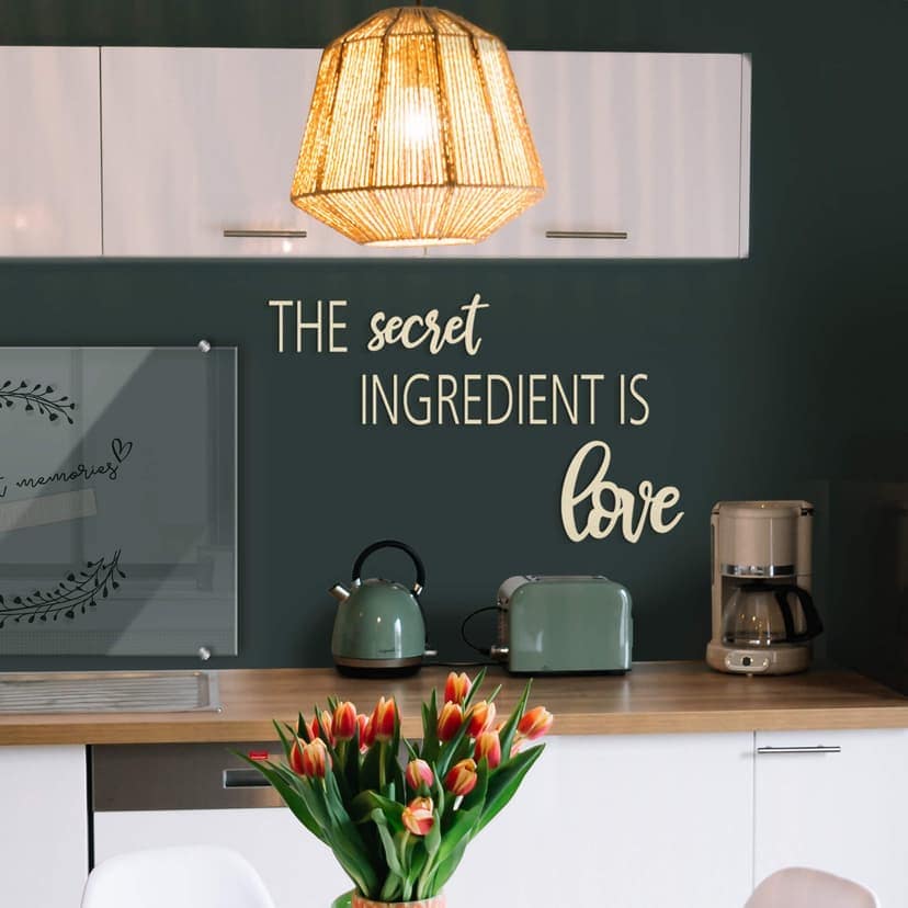 Letras de madera chopo El ingrediente secreto es el amor