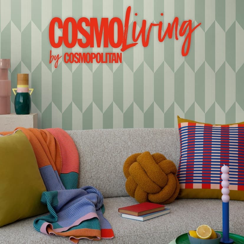 Papel pintado COSMOPOLITAN efecto metalizado verde - 3D Papel pintado no tejido geométrico salón