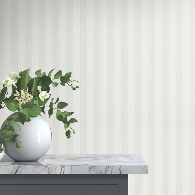 Papel pintado de rayas, papel pintado no tejido Erismann Versailles gris
