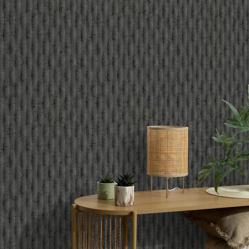 Guido Maria Kretschmer papel pintado gráfico Concrete Illusion Fashion para pared 5 negro