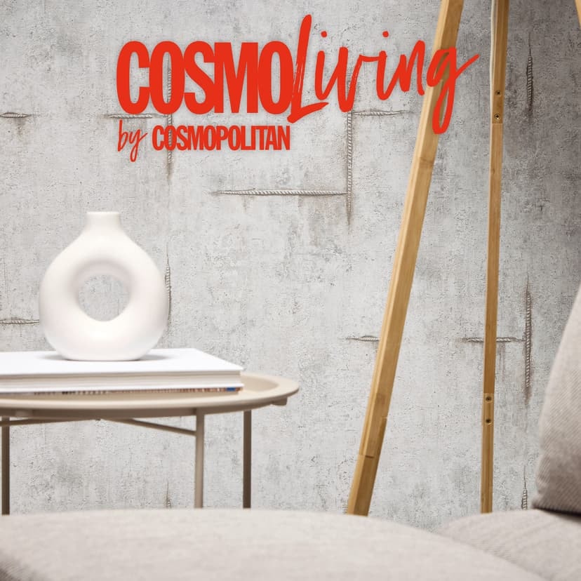 Papel pintado COSMOPOLITAN aspecto hormigón gris - Papel pintado no tejido en salón de estilo industrial
