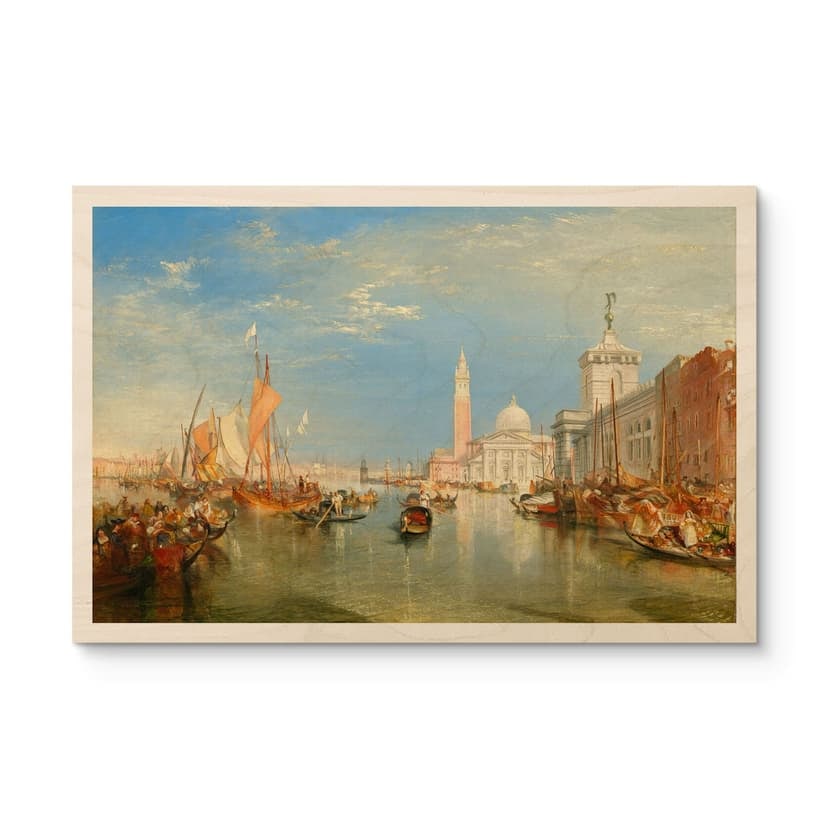 Cuadro de madera de Turner - Venecia, Dogana y S. Giorgio Maggiore