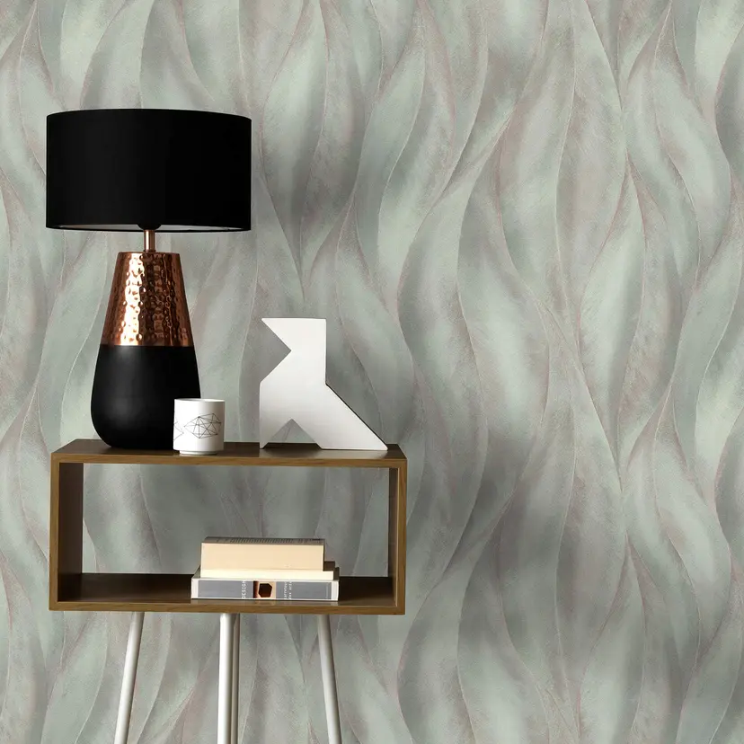 Papel pintado tejido-no tejido Guido Maria Kretschmer Fashion for Walls turquesa
