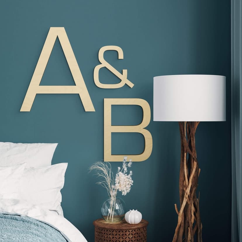 Letras de madera álamo - letras simples Eurostile