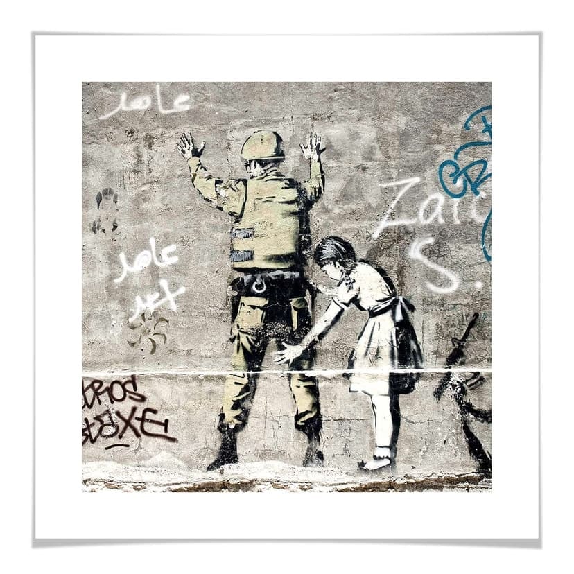 Póster Banksy - La chica y el soldado