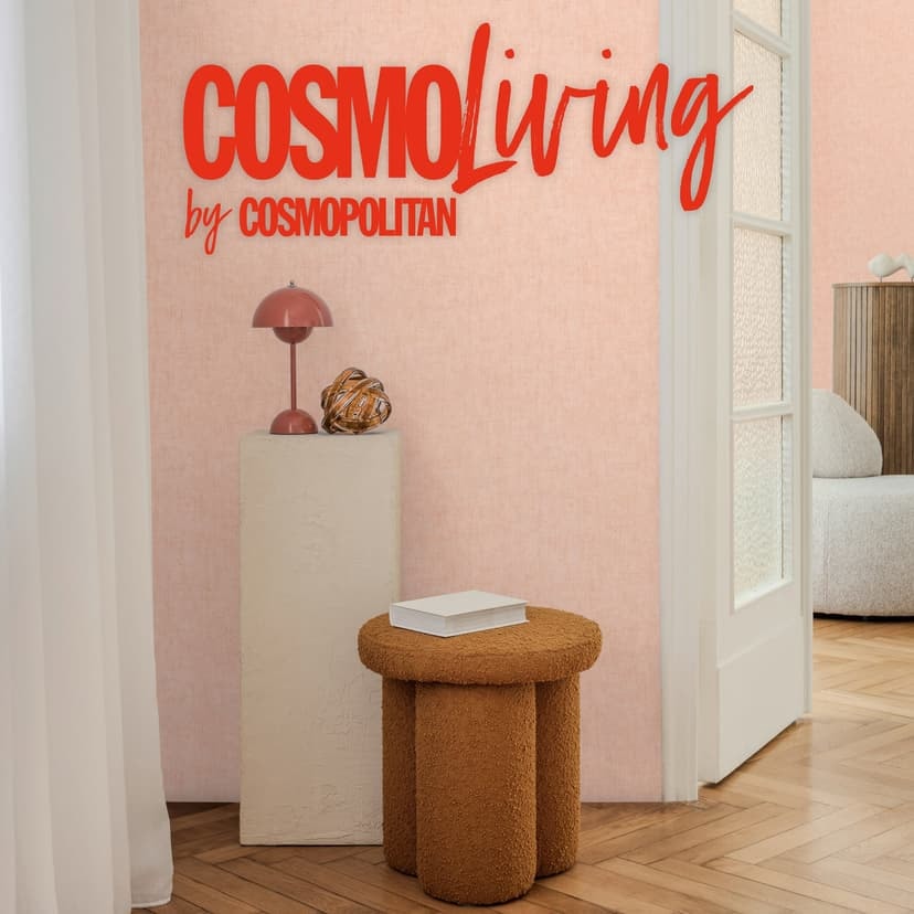 Papel pintado COSMOPOLITAN rosa albaricoque - Papel pintado no tejido moderno salón dormitorio
