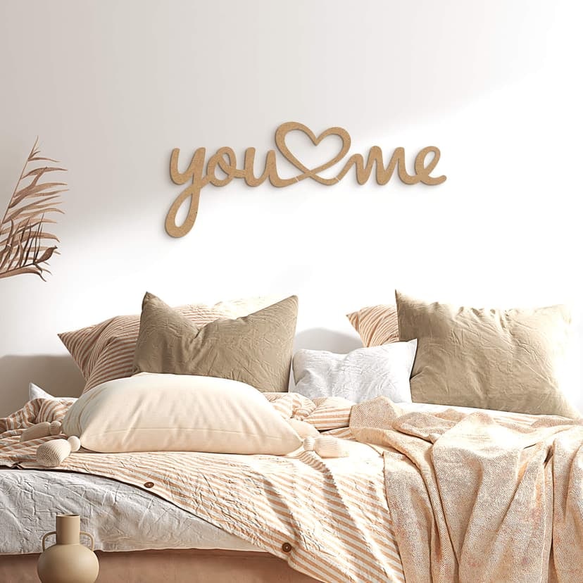 Letras decorativas Tú y yo - MDF naturaleza