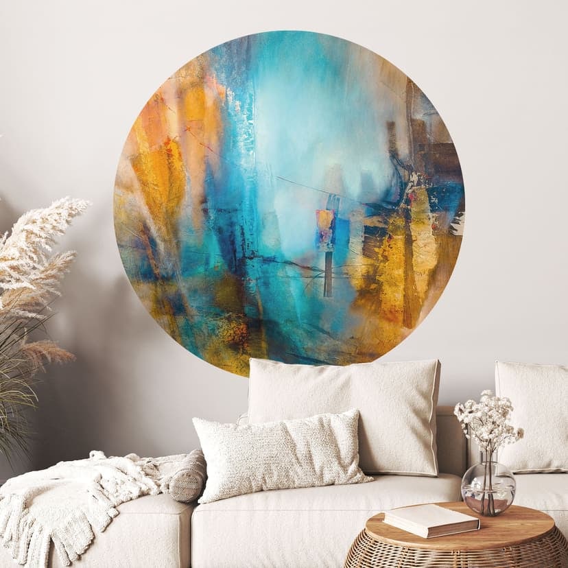 Vinilo decorativo Luz azul distante - Schmucker - Redondo