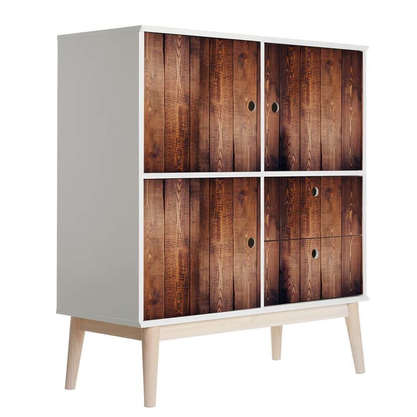 Vinilo adhesivo muebles, vinilo decorativo - limpiable - paneles de madera 07