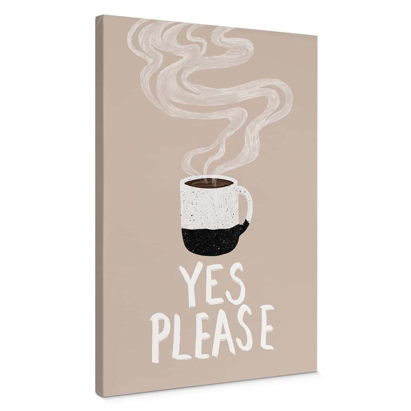 Lienzo Taza de café caliente por la mañana - EMELIEmaria