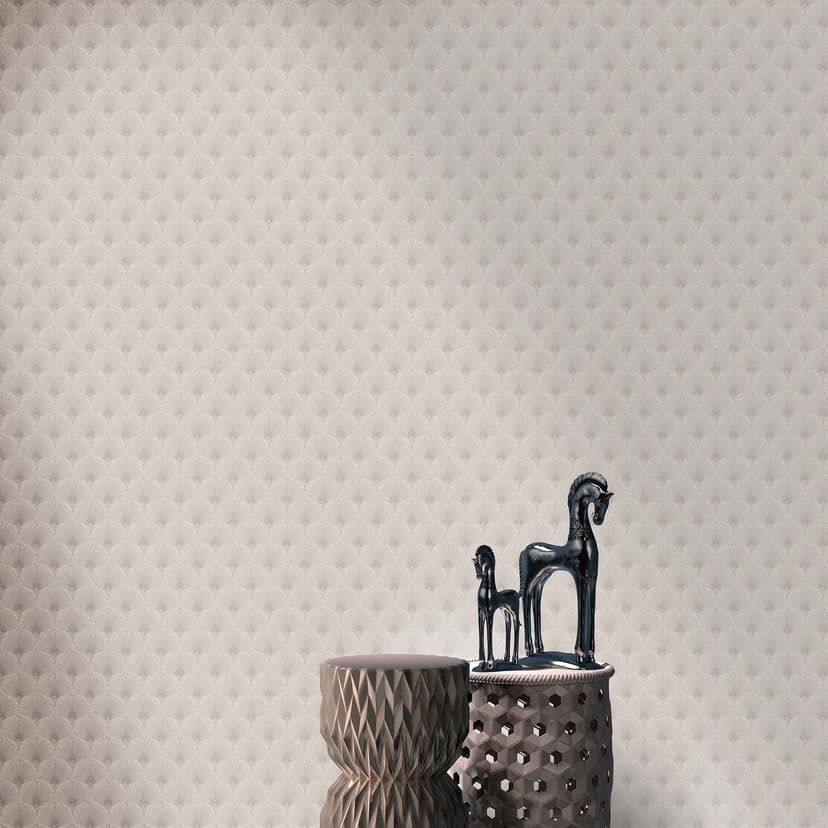 Papel pintado desplegable, papel pintado no tejido Erismann Versailles taupe