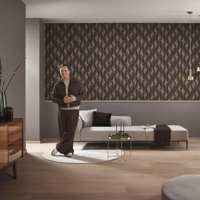 Guido Maria Kretschmer papel pintado gráfico Shift Fashion para paredes 5 marrón