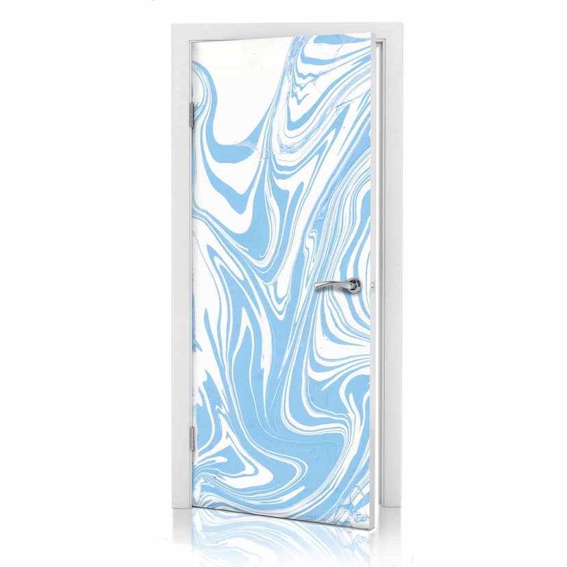 Color del diseño de la puerta impresiones azules