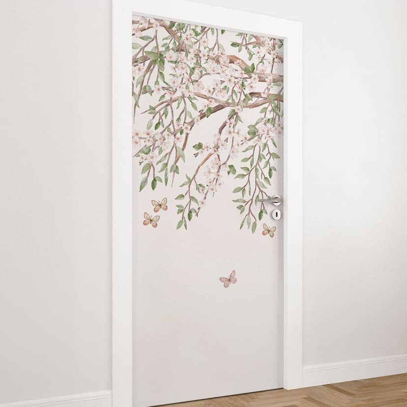Lámina flor de primavera - Sir Edward - Decoración autoadhesiva para puertas