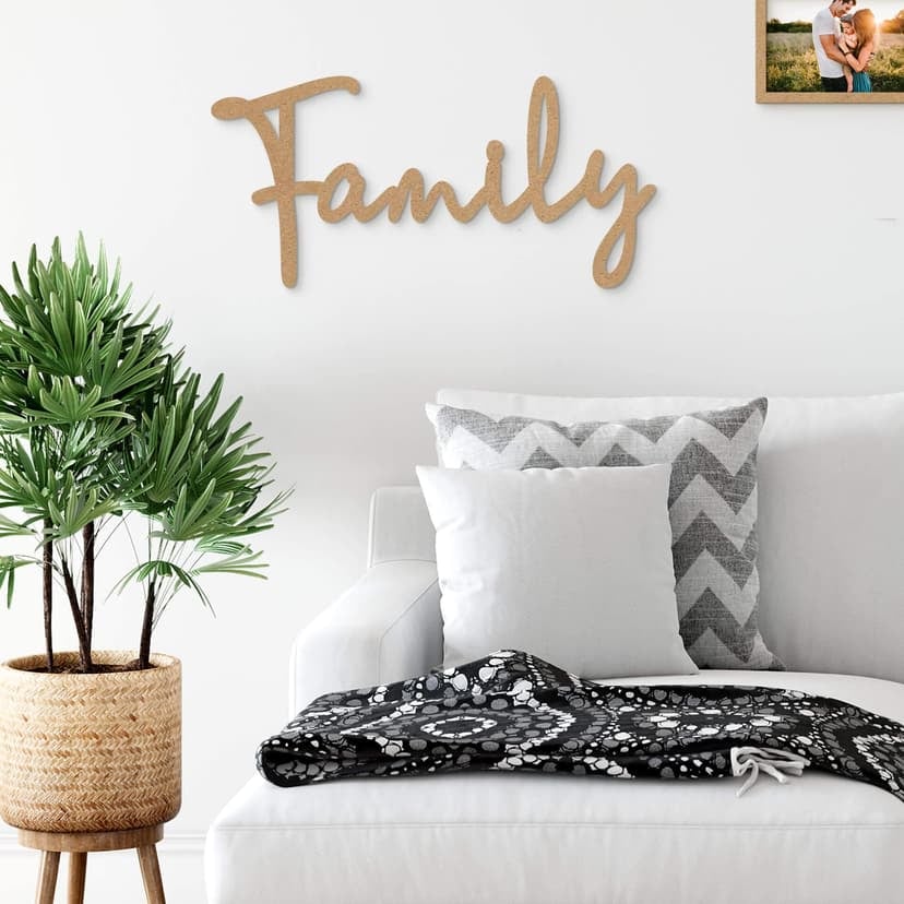 familia de letras 3D - MDF nature