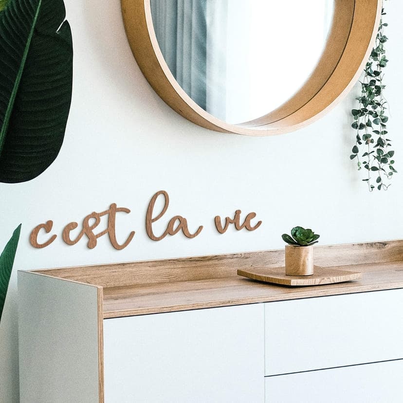 Letras de madera caoba C'est la vie