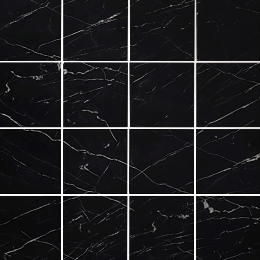 Azulejos adhesivos aspecto mármol, blanco y negro - Vinilo muebles, Salpicadero de cocina, Vinilo ba