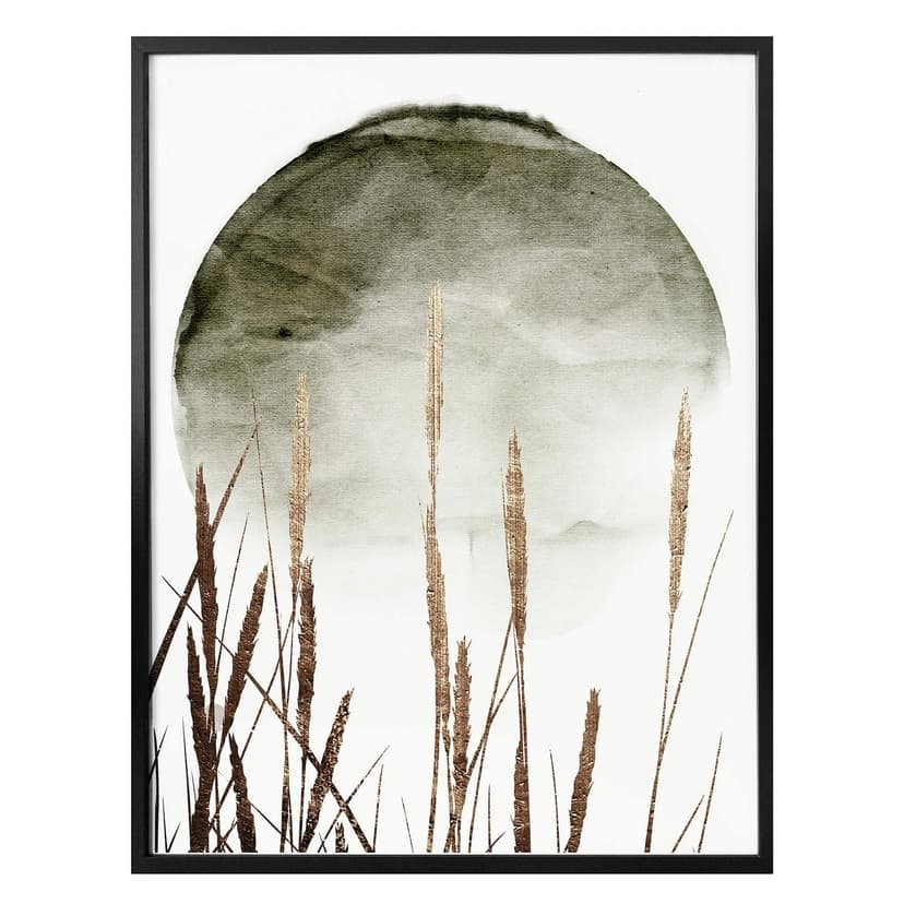Póster Kubistika - Campos llenos de oro
