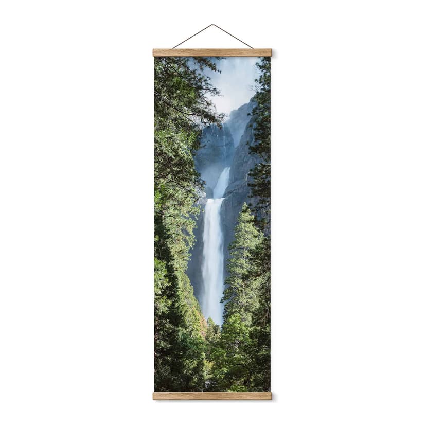 Póster de tela Colombo - Cascada en el bosque - Panorama
