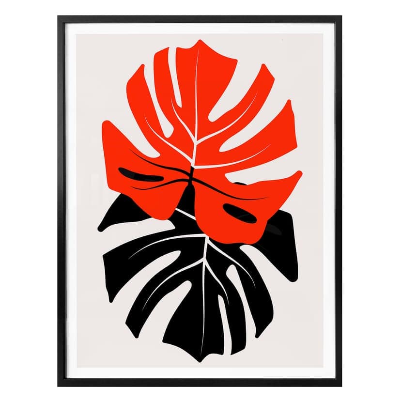 Póster Kubistika - Dúo Monstera