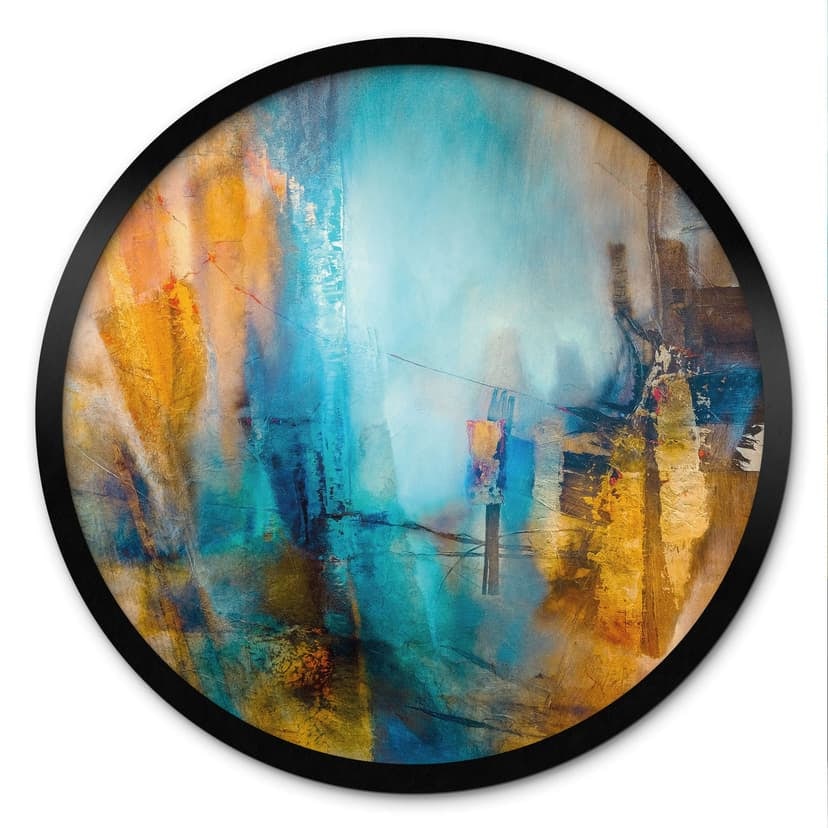 Póster Luz azul lejana - Schmucker - Redondo