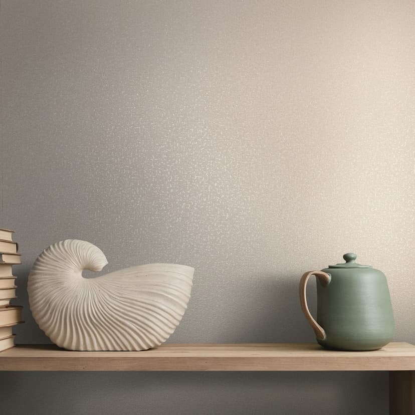 Papel pintado no tejido textura escayola liso moderno en beige