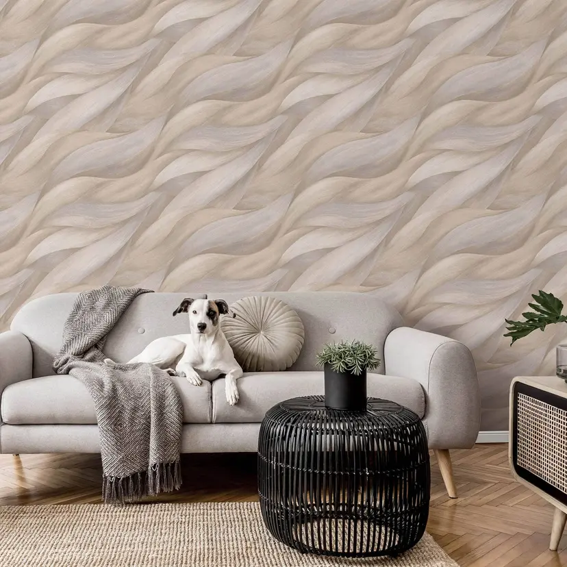 Papel pintado no tejido Erismann Casual Chic beige