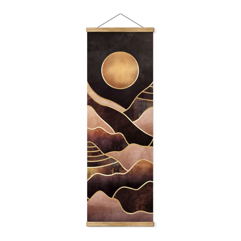 Póster de tela Fredriksson - Puesta de sol - Panorama