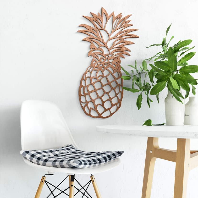 Arte en madera - Piña - Caoba