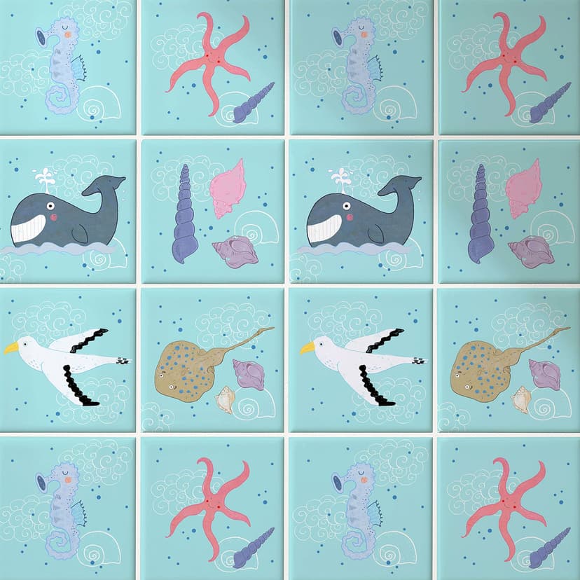 Azulejos Adhesivos Loske - En la playa - set de 12