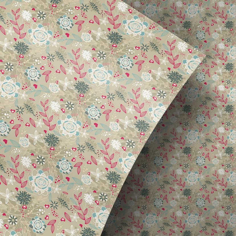 Vinilo adhesivo muebles, vinilo decorativo - limpiable - corazones y flores