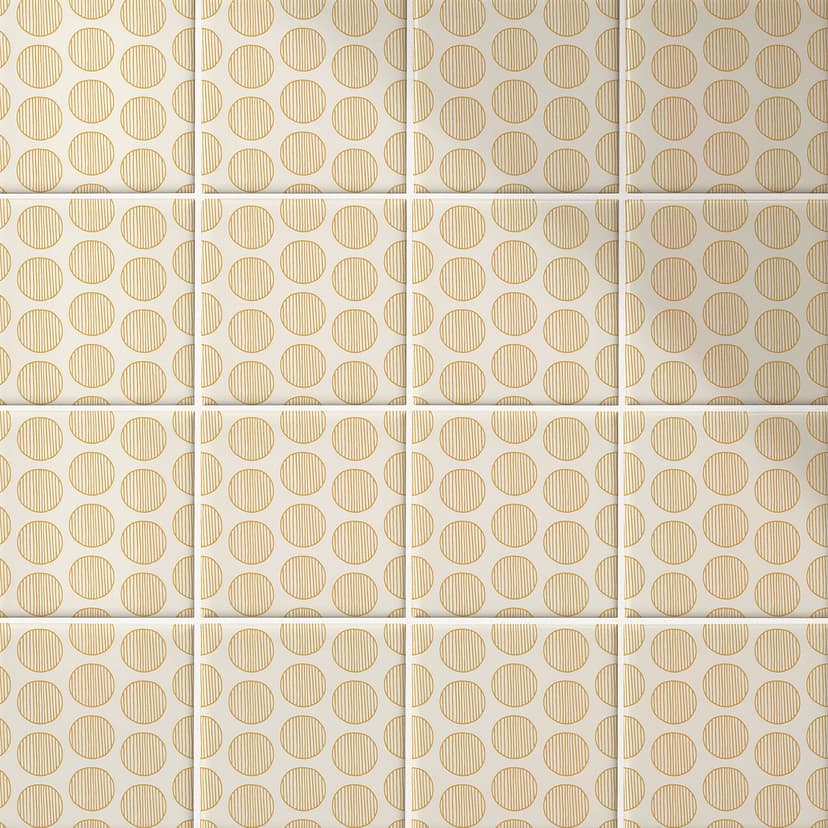 Azulejos Adhesivos Boho - Círculos naranja - Lote de 12
