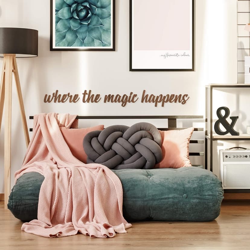 Letras de madera de caoba Donde surge la magia